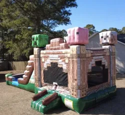 temp img 2 jpeg 462448639 Pixelated Bounce House with Slide (Water/Dry)