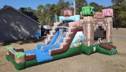 temp img 3 jpeg 601440948 Pixelated Bounce House with Slide (Water/Dry)