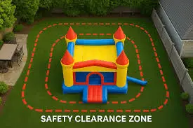 bounce house rental safe zone Backyard Party Setup Guide (What You Actually Need)
