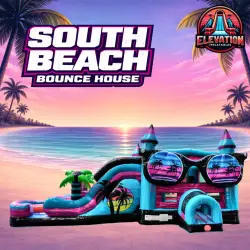 South Beach Bounce House with Slide (Water or Dry)